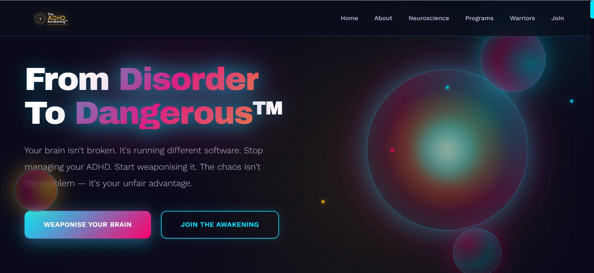 The ADHD Awakening website